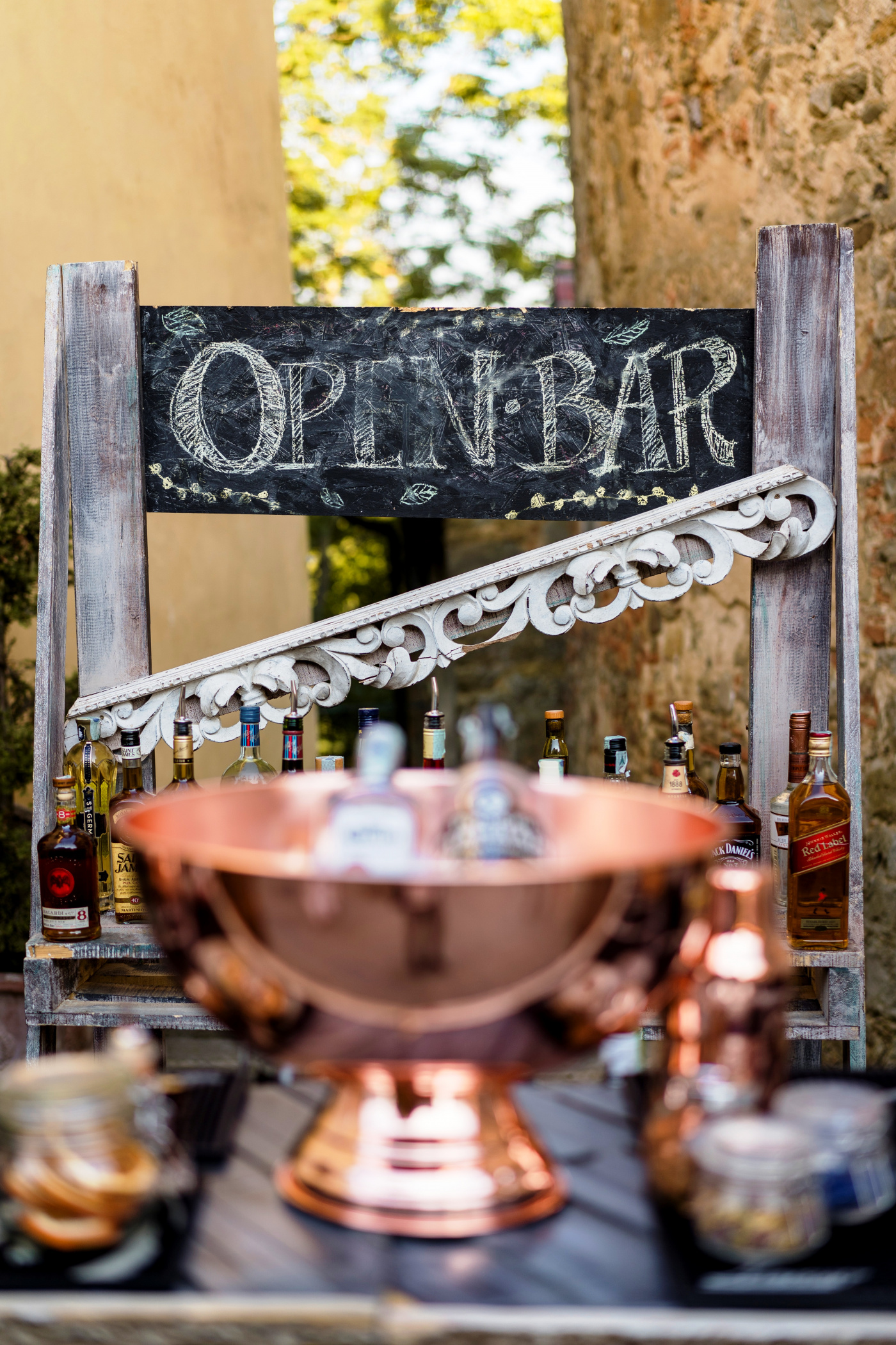 Bar station birthday party in Tuscany