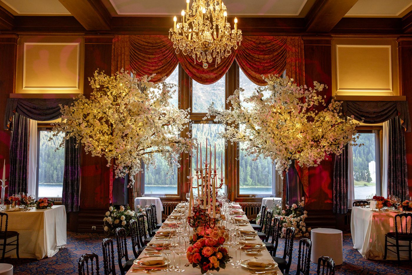 luxury Weddings reception at Badrutt Palace in Sankt Moritz