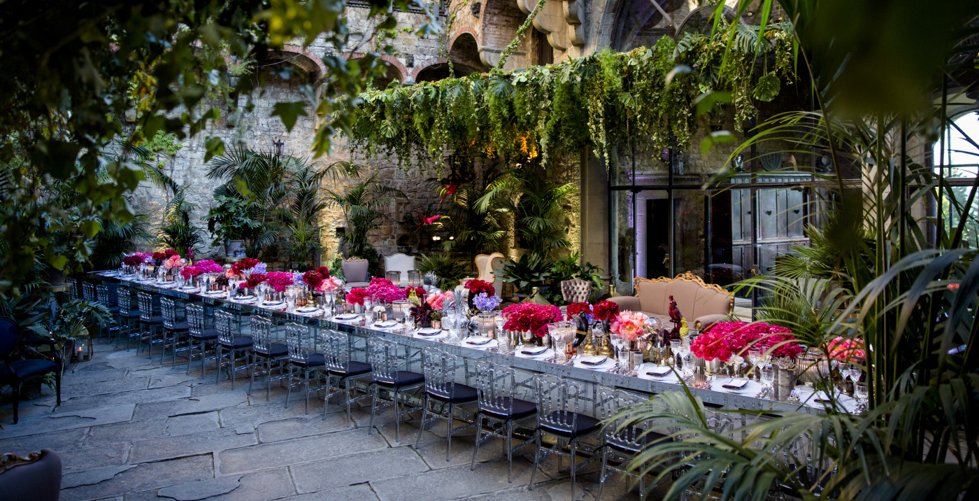 Jungle Themed Luxury Wedding in a Castle
