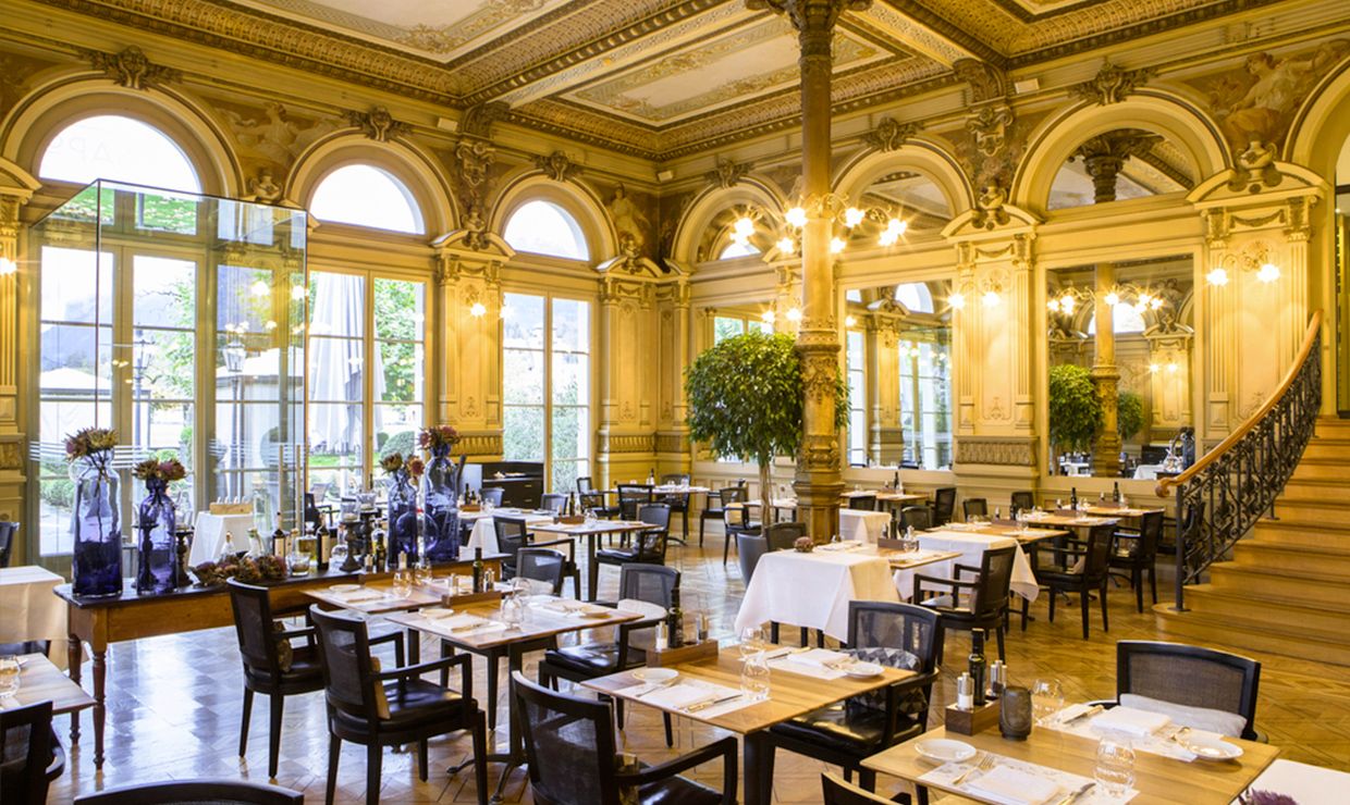 Breakfast room at the luxury wedding venue in Interlaken