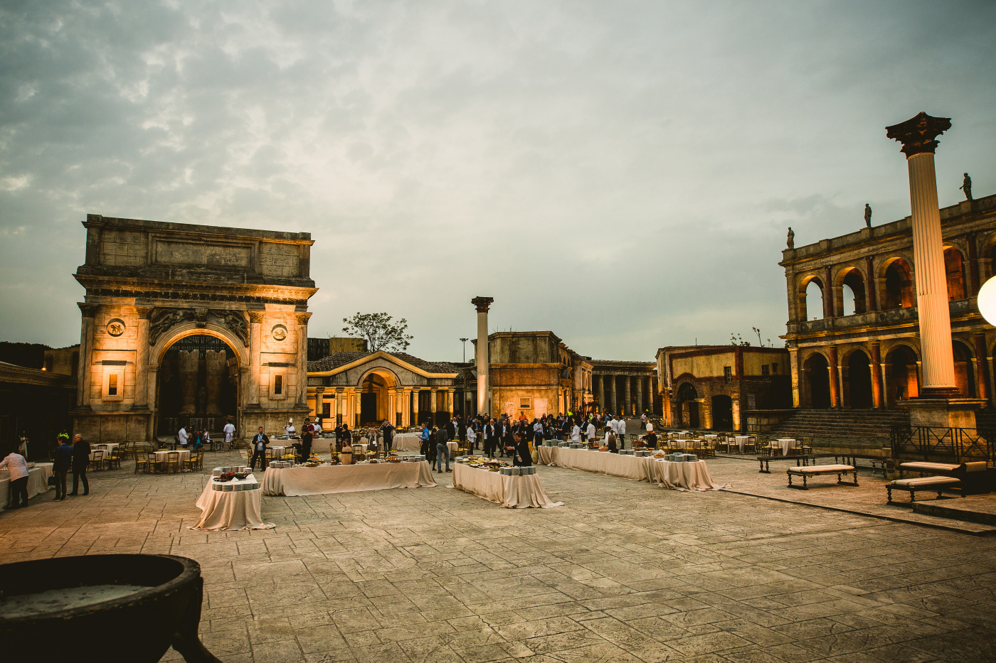 Corporate event in Ancient rome setting