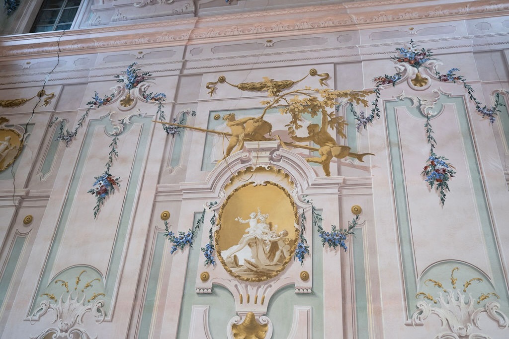 Frescoes at Lake Garda wedding villa