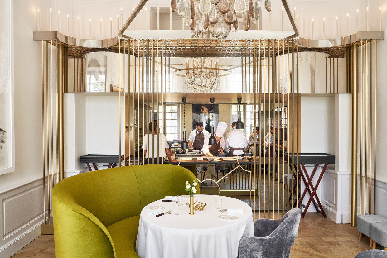 Kitchen at luxury wedding castle in France