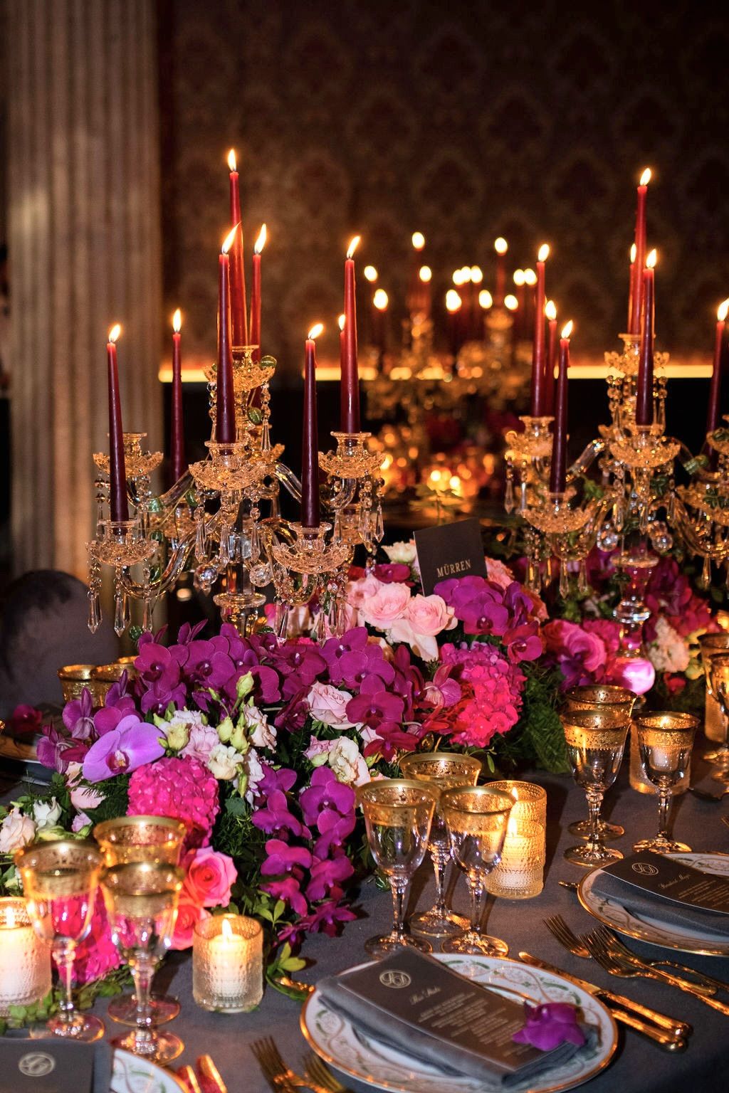 Luxury centerpiece at Lake Garda wedding reception