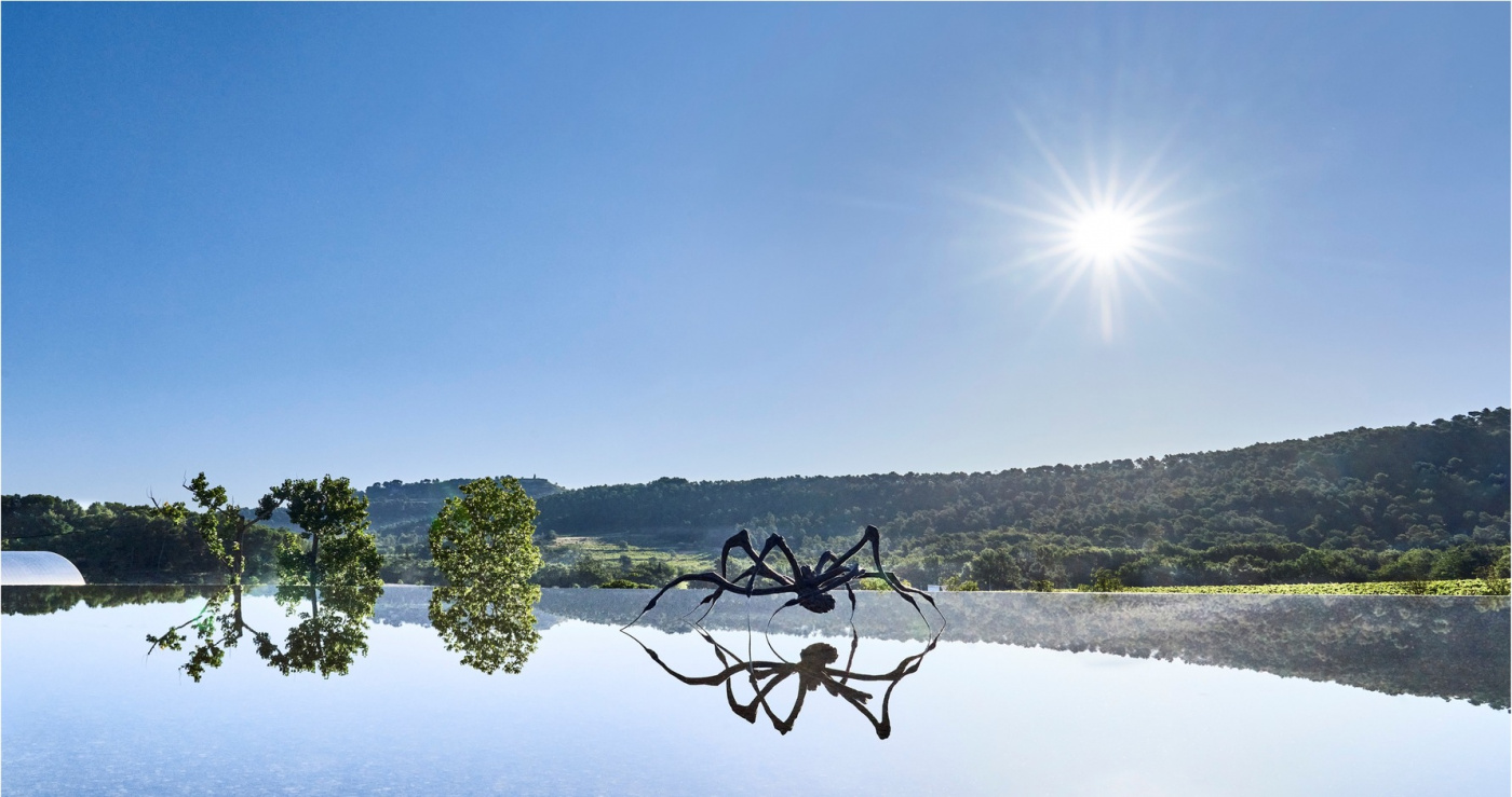 Pool art centre for luxury wedding in France