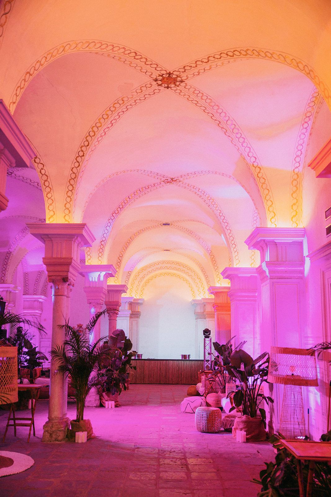 Stables at Andalusian-Moorish party in Sevilla Spain