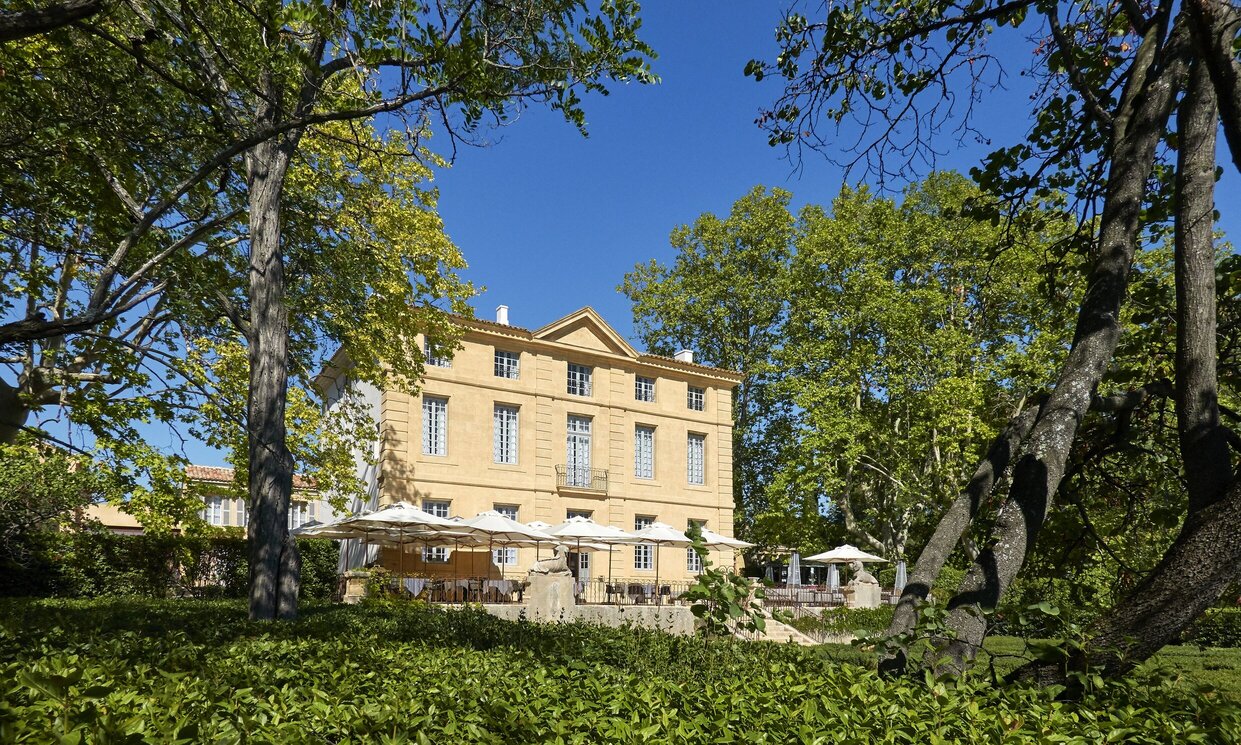 View of luxury wedding castle in France