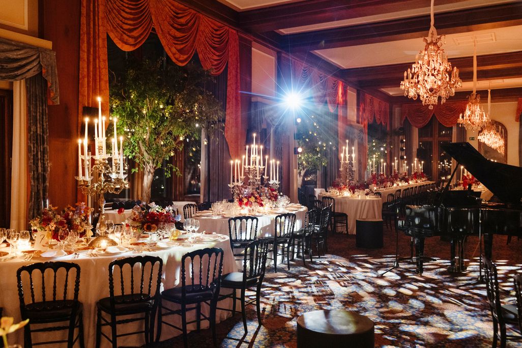 Wedding dinner with piano at Badrutt's in St Moritz